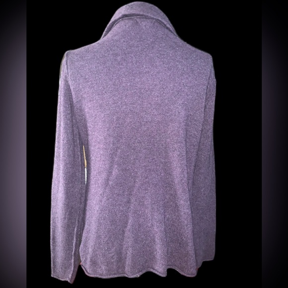 GAP Women’s Purple Plum Sweater Inside out Seam Cowl Neck with Button Size L - Picture 4 of 6